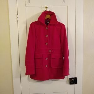 J.Crew red wool topcoat